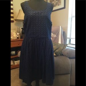 Navy blue crochet dress